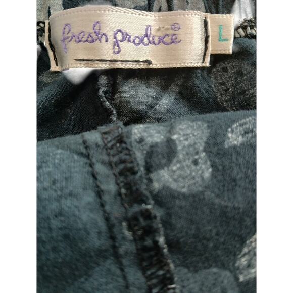 5 for $40 Fresh Produce Navy Floral Print Pull-on Pants Cargo Style L - Picture 5 of 7